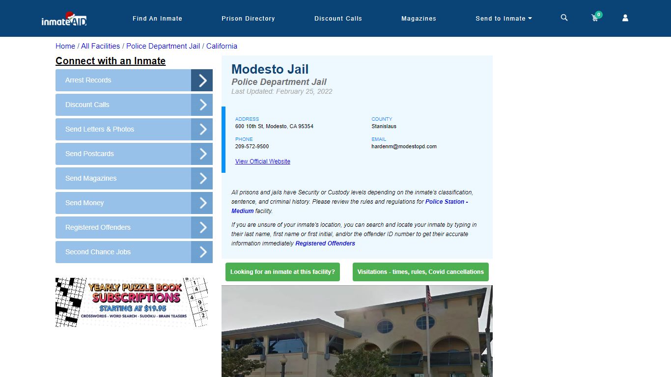 Modesto Jail & Inmate Search - Modesto, CA